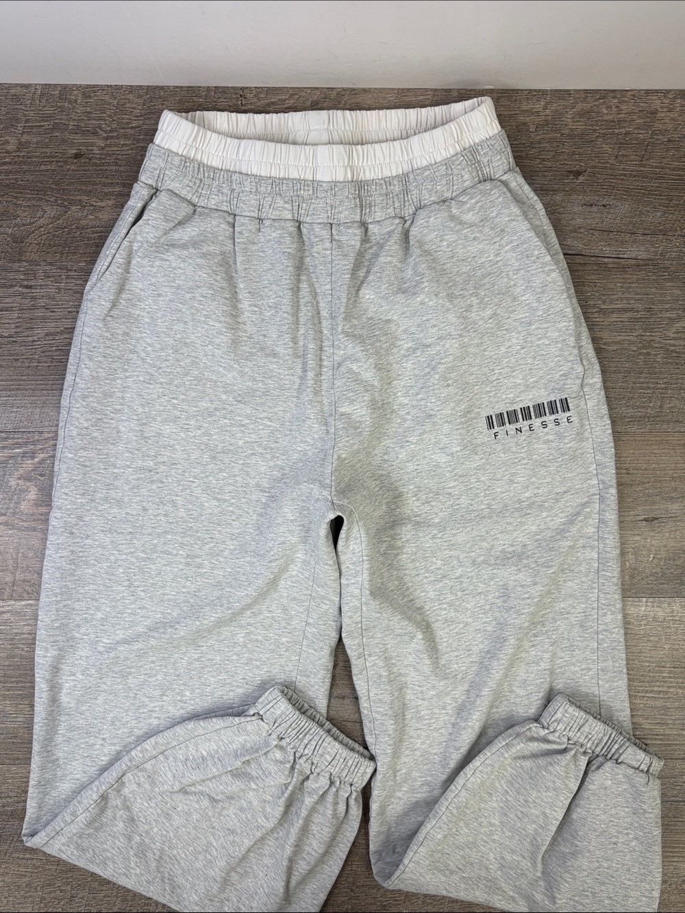 Finesse Grey Heather Slouchy Jogger Sweatpants Size Medium - Picture 2 of 11